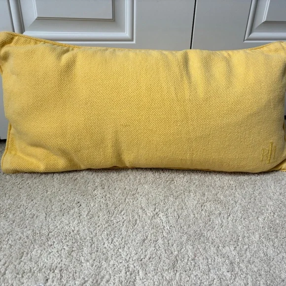 Ralph Lauren yellow oblong pillow cover - Picture 5 of 11